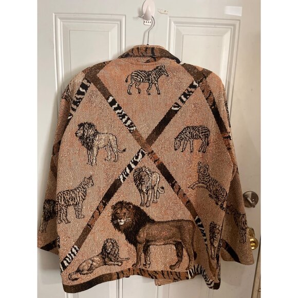 Painted Pony vintage three button jacket with animals size Large - Picture 2 of 5